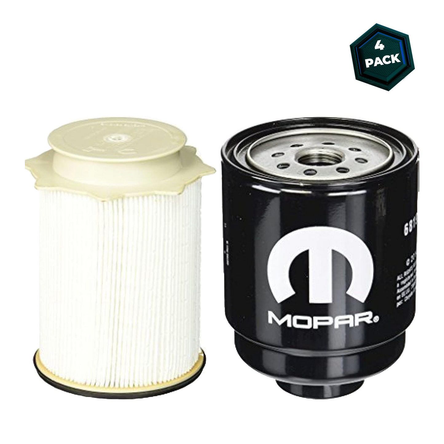 OEM Mopar diesel fuel filters and water separator filters. Mopar performance Filters Mopar oil filter fuel filter Mopar OEM fuel filters and rear water separator Mopar Filter for fuel pump mopar filter 6.7 cummins Mopar Dodge Ram Filters Mopar Diesel Fuel Filter Pack with Free Shipping Mopar Diesel Fuel Filter for Dodge Ram Mopar Diesel Fuel Filter and Oil Kit for Ram 2500-5500 Mopar Diesel Fuel and Oil Filter Set designed for the 6.7L engine. Mopar Cummins fuel filters Set