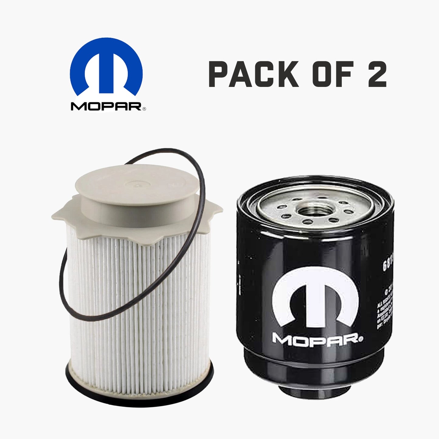 Dodge Ram 6.7 Liter Diesel Fuel Filter Water Separator Set 2013-18 Mopar OEM (Pack of 2)