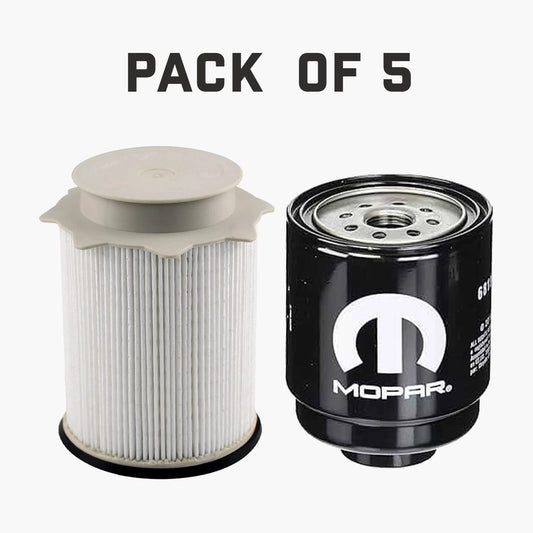 Dodge Ram 6.7 Liter Diesel Fuel Filter Water Separator Set 2013-18 Mopar OEM (Pack of 5)