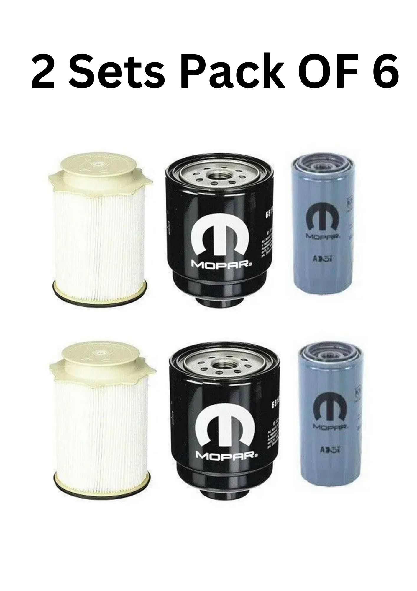 2013-2018 RAM 2500 - 5500 6.7L DIESEL OIL FUEL FILTER KIT MOPAR GENUINE 2 Set (Pack of 6)