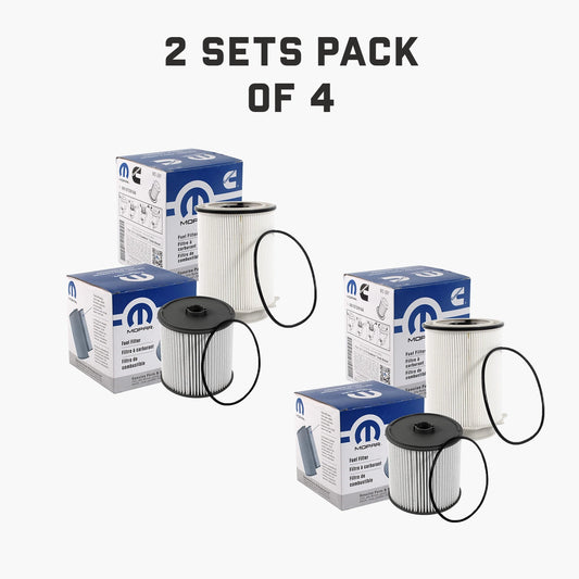 2019-2024 Dodge Ram Truck 6.7L Fuel Filters 68157291AA and 68436631AA (2 Sets Pack Of 4)