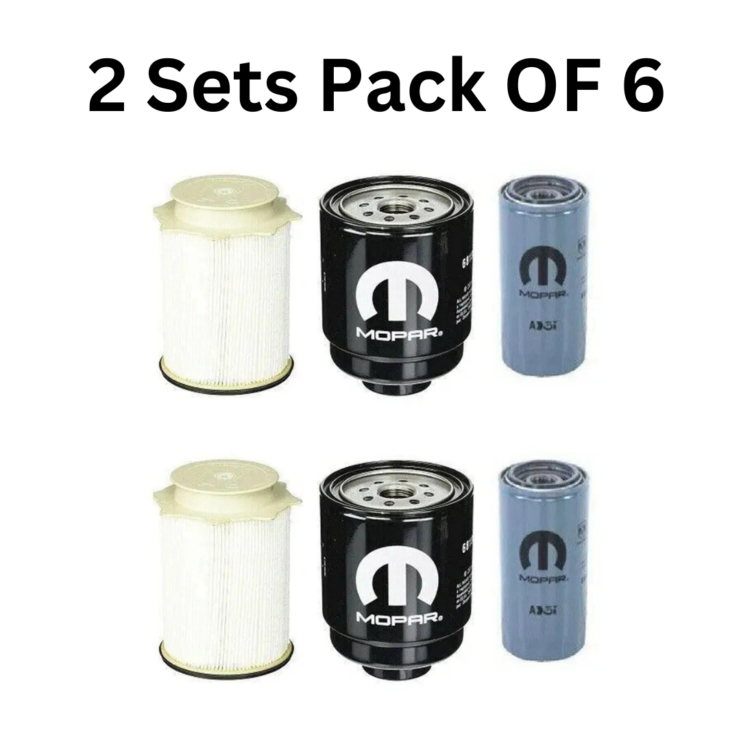 2013-2017 RAM 2500 - 5500 6.7L DIESEL OIL FUEL FILTER KIT MOPAR GENUINE 2 Set (Pack of 6)