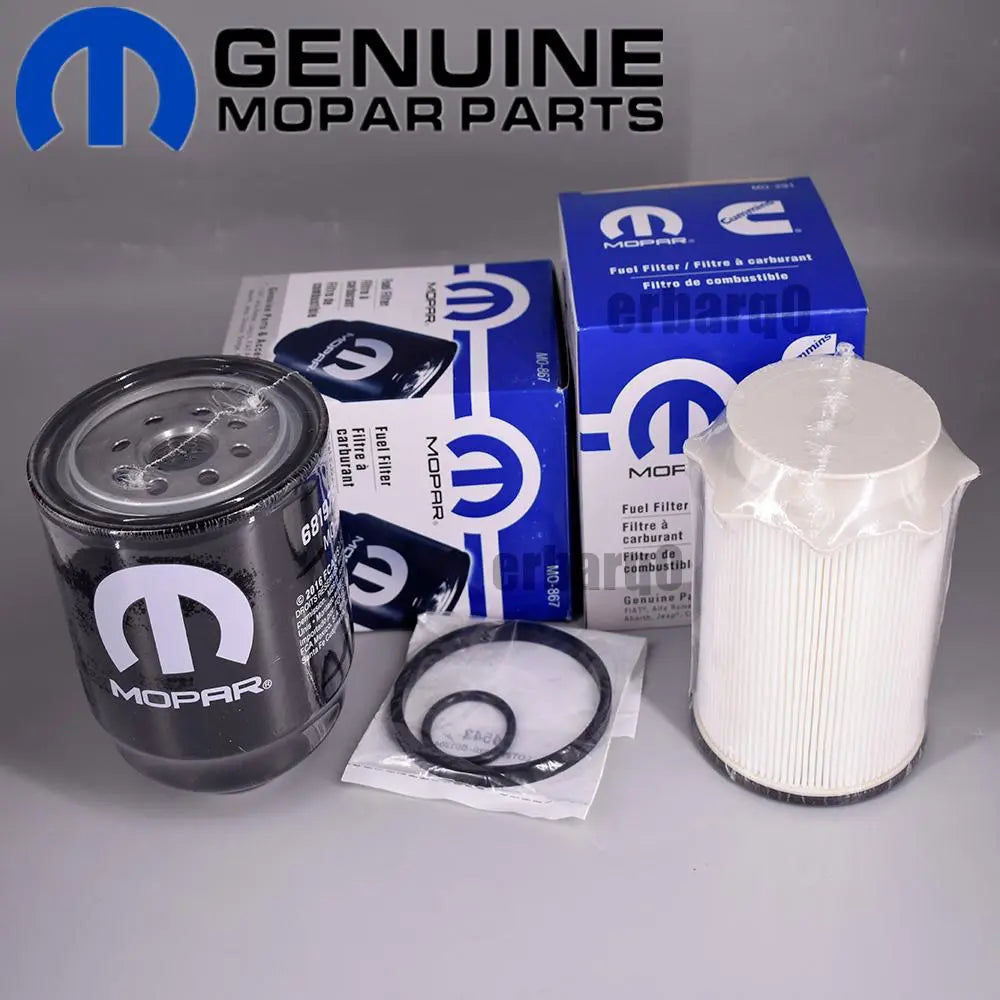 Water Separator Set Mopar OEM  Truck Oil Filters  Truck Fuel Filters  Truck filters genuine  Replaces Part Numbers 68318365AA 68406048AA  Replacement Part  Replacement Filters  replace fuel filter 6.7 cummins  replace fuel filter 2018 ram 2500  Ram Trucks Parts