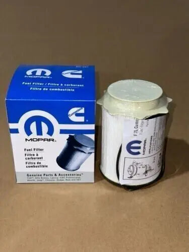 Mopar Diesel Fuel Filter for Dodge Ram  Mopar Diesel Fuel Filter and Oil Kit for Ram 2500-5500  Mopar Diesel Fuel and Oil Filter Set designed for the 6.7L engine.  Mopar Diesel Fuel and Oil Filter  Mopar Cummins fuel filters Set  Mopar 68436631AA Fuel Water Separator Filter*  Mopar 68157291AA Filter  Mopar 68157291AA and Mopar 68436631AA diesel fuel  Mopar 6.7L Cummins suggested fuel filter change interval  Mopar 6.7L Cummins Diesel Filter Set  Mopar 2019 to 2024 Ram 6.7L Cummins Fuel Filter Kit  MOPAR