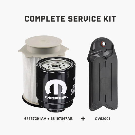 Dodge Ram 6.7 Liter Diesel Fuel Filter Water Separator Set + CV52001 6.7 L Cummins Crankcase