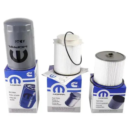 Mopar Diesel Fuel Filter Set and Oil Kit OEM  for 2019-2021 Ram 2500 3500 4500 5500 6.7L (Pack of 3) Free Shipping - Mopar Filters