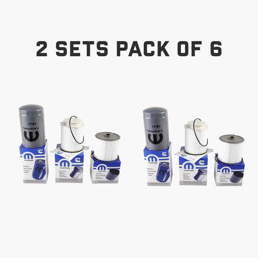 Mopar Diesel Fuel Filter Set and Oil Kit OEM for 2019-2021 Ram 2500 - 5500 6.7L (2 Sets Pack of 6 ) Free Shipping